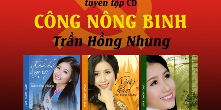 Sao Mai Hồng Nhung ra mắt bộ CD độc đáo “Công – Nông – Binh”